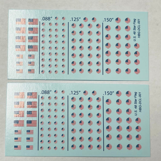 Decal Sheets, U.S. 48 Star Flag & Roundels
