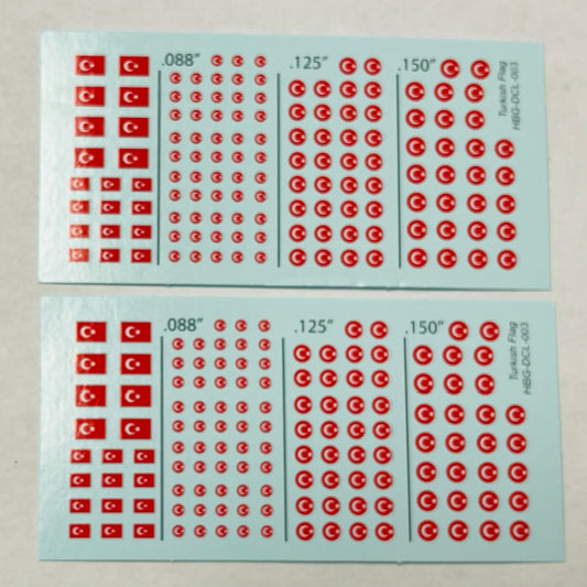 Decal Sheets, Ottoman Empire (Turkey) Flag & Roundels