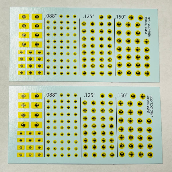 Decal Sheets, Russian Empire Flag & Roundels