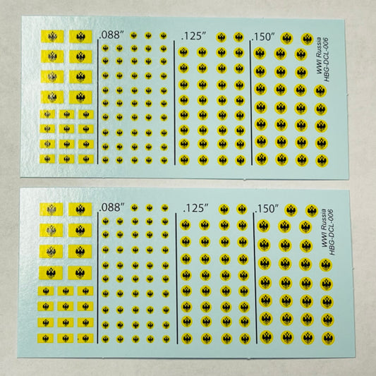 Decal Sheets, Russian Empire Flag & Roundels