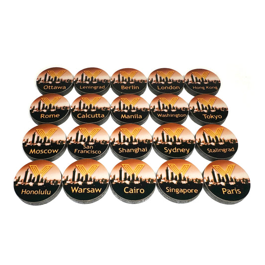 Victory Cities Marker Set (Global War 1939) 20/Set