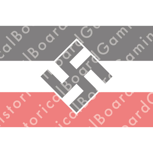 HBG German Flag w/Swastika Build Plate Flag