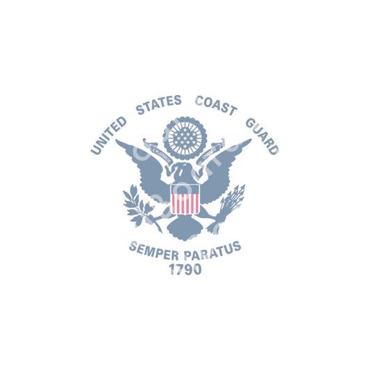 HBG U.S. Coast Guard (1915-P) Build Plate Flag