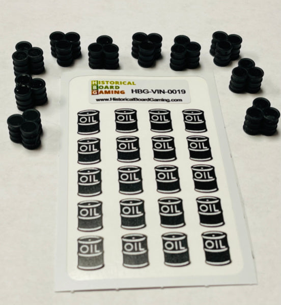 Vinyl Decals (Oil Barrels) & 3d Printed Oil barrels