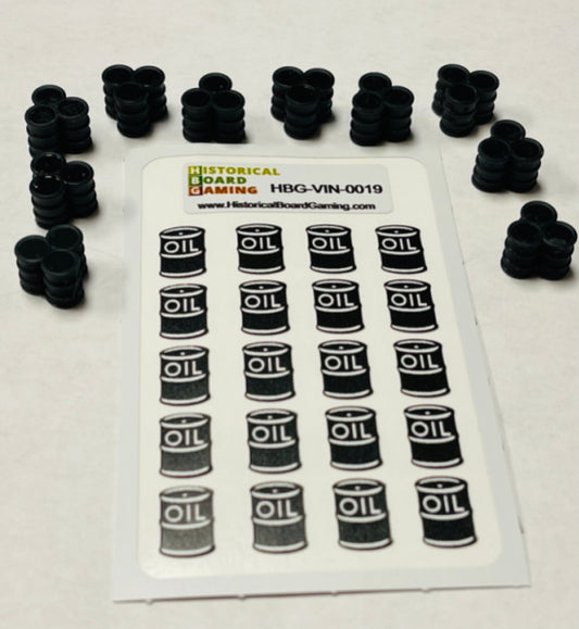 Vinyl Decals (Oil Barrels) & 3d Printed Oil barrels