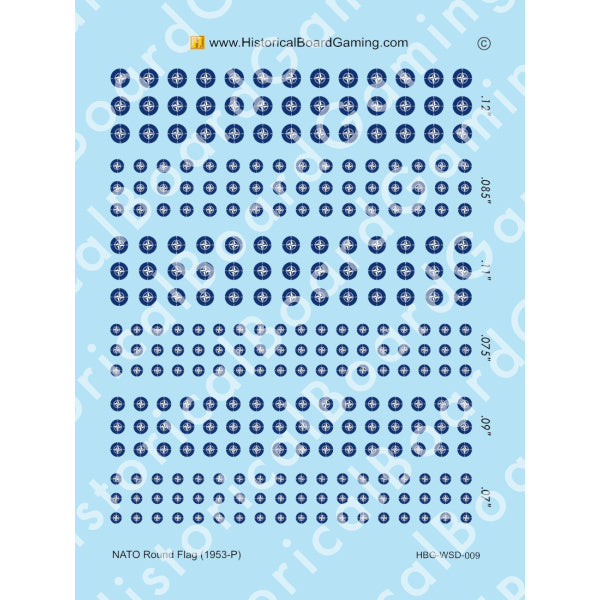 Decal Sheet, NATO Round Flag (1953-P)