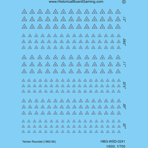 Decal Sheet, Yemen (1962-90)