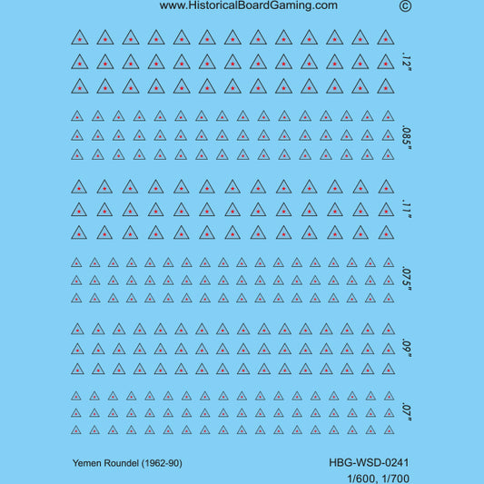 Decal Sheet, Yemen (1962-90)