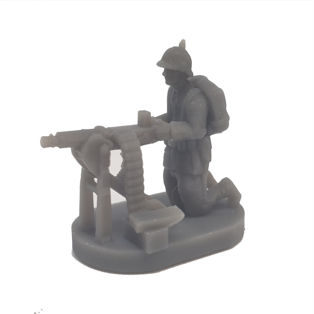 WW1 German Soldier w/Heavy Machine Gun (3D Printed) x5