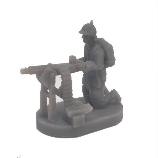 WW1 German Soldier w/Heavy Machine Gun (3D Printed) x5