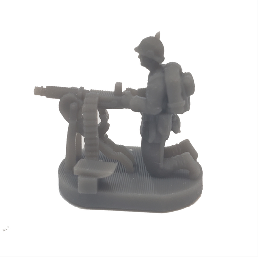 WW1 German Soldier w/Heavy Machine Gun (3D Printed) x5