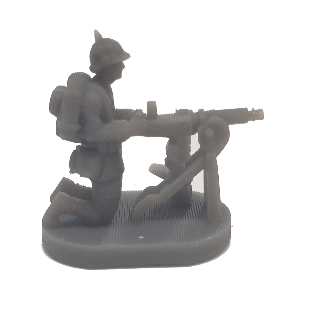WW1 German Soldier w/Heavy Machine Gun (3D Printed) x5