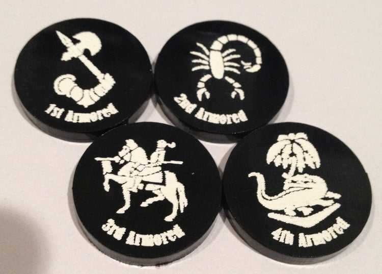 Australian Armored Division Markers (Acrylic) (4/set)