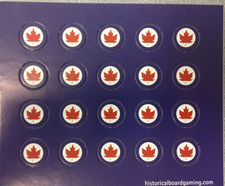 Canadian WWII Roundels Set by HBG (20 Pieces)