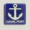 Naval Port Acrylic Marker 1/2" Blue UV Printed Game Token (x10)