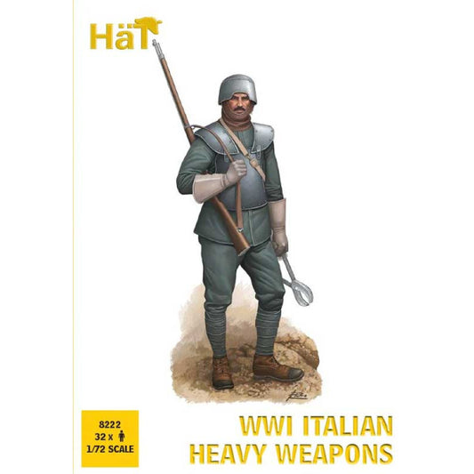 1/72 WWI Italian Heavy Weapons Soldiers with Guns (48) (HaT)