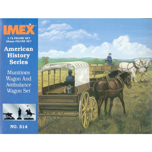 1/72 America Munitions Wagon and Ambulance Wagon (IMEX)