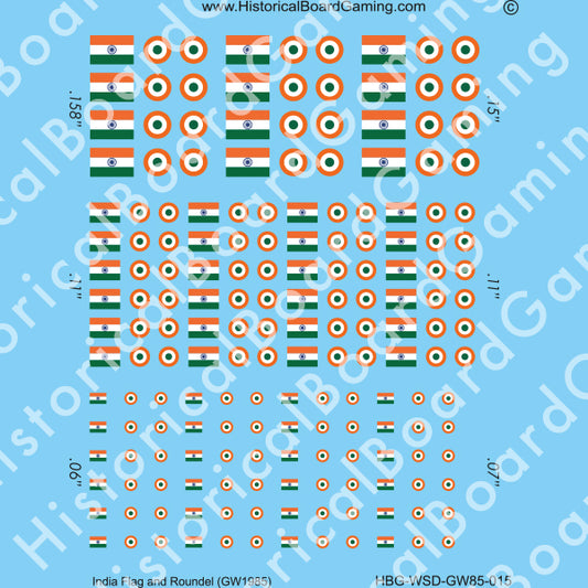 Decal Sheet, India GW-1985