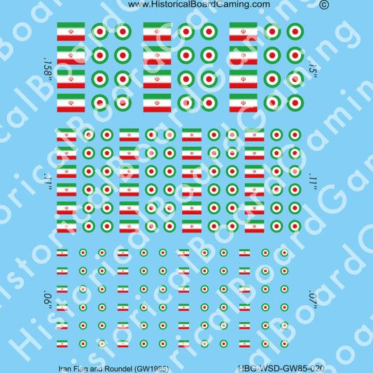 Decal Sheet, Iran GW-1985