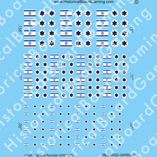 Decal Sheet, Israel GW-1985
