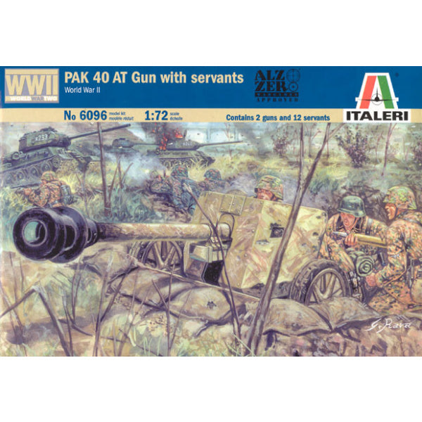 1/72 WWII ZIS 3 Anti-Tank Gun (2) w/12 Crew (Italeri)