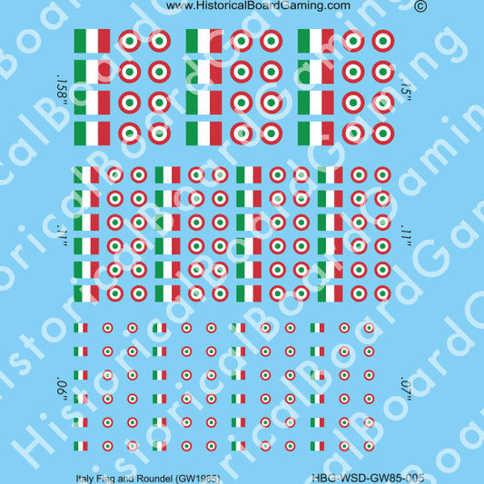 Decal Sheet, Italy GW-1985