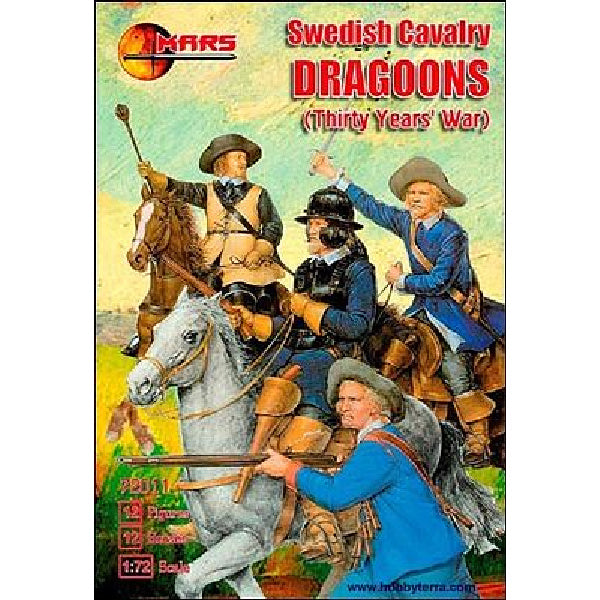 1/72 30 Years War - Swedish Cavalry Dragoons (Mars)