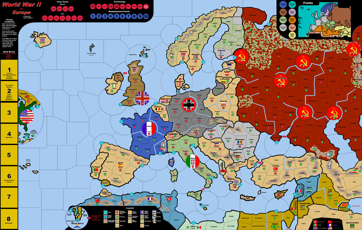 WWII in Europe Vinyl map & Electronic Rules