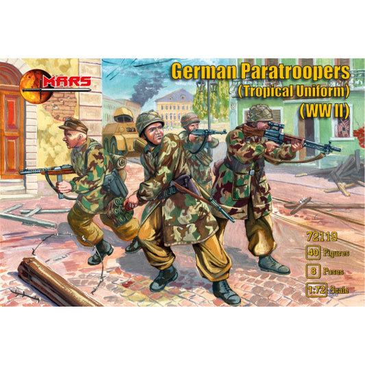 1/72 WWII German Paratroopers (Tropical Uniform) Box (Mars)