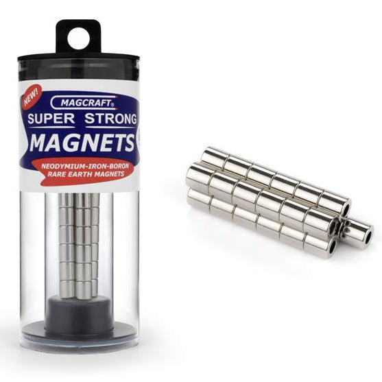Rare Earth Cylinder Magnets 1/4" x 1/8" x 1/4" (25)