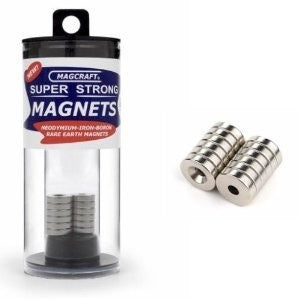 Rare Earth Ring Magnets 1/4" x 1/7" x 1/8 (12)