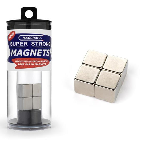 Rare Earth Cube Magnets 1/2" (4)
