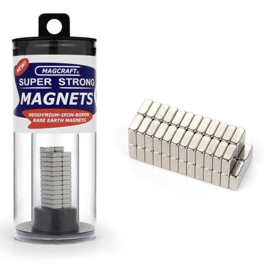 Rare Earth Block Magnets 1/4" x 1/4" x 1/10" (50)