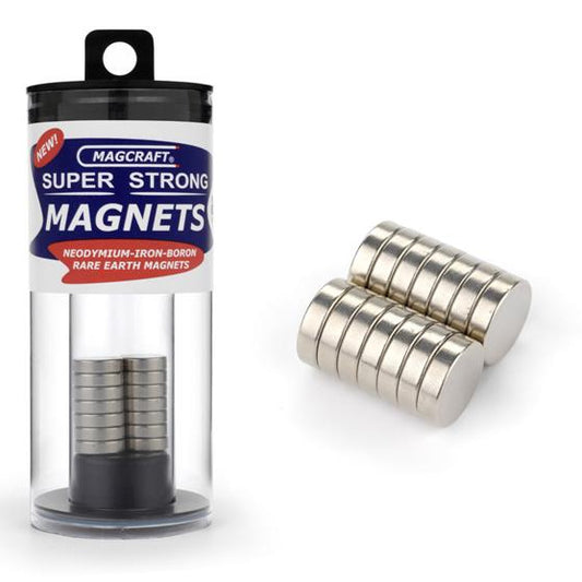 Rare Earth Disc Magnets 1/2" x 1/8" (14)