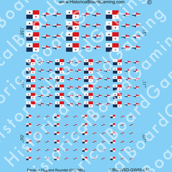 Decal Sheet, Panama GW-1985