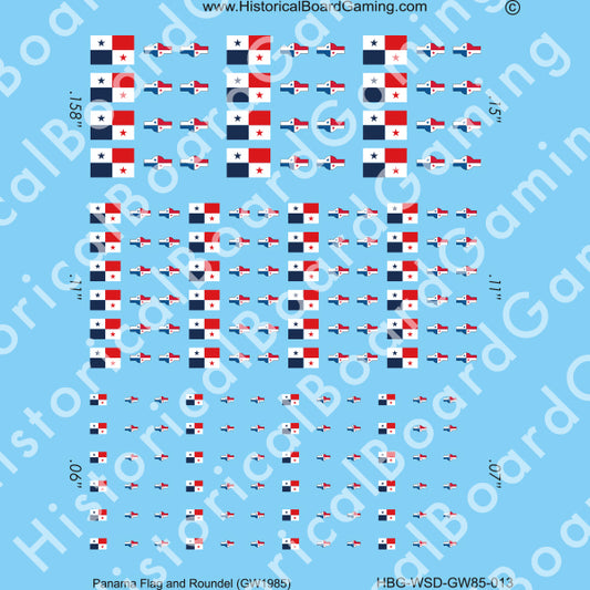 Decal Sheet, Panama GW-1985