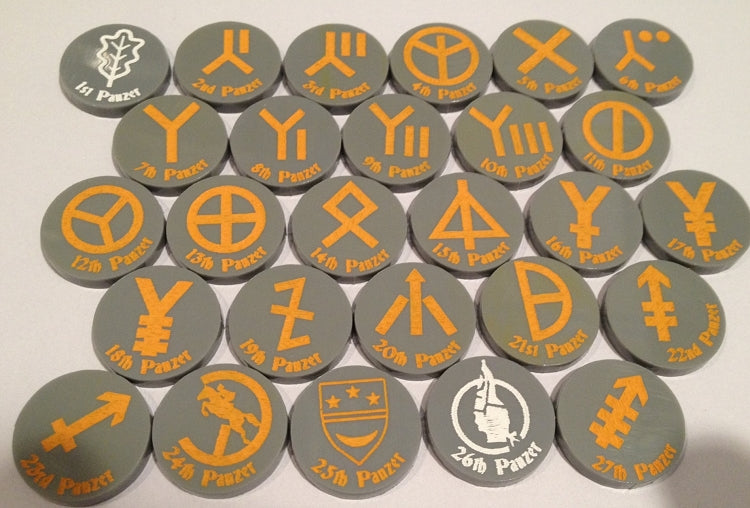 German Panzer Division Marker Set 1 (Acrylic) (27/set)