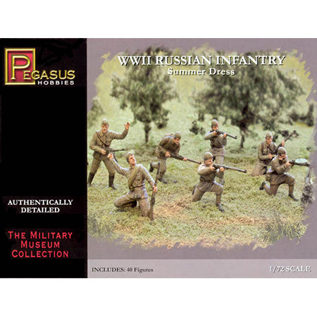 1/72 WW2 Russian Infantry (Summer) Box (Pegasus)