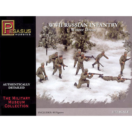 1/72 WW2 Russian Infantry (Winter) Box (Pegasus)