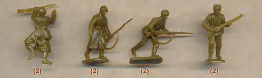 1/72 WW2 Russian Infantry (Winter) #2 Box (Pegasus)