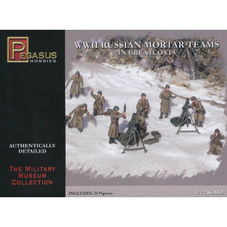 1/72 WW2 Russian Mortar Teams Greatcoat Box (Pegasus)