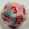 D12 (16mm) Pop Art/Red Die-Festive (x 5)