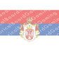 HBG Kingdom of Serbia Flag (1882-1918) Build Plate Flag