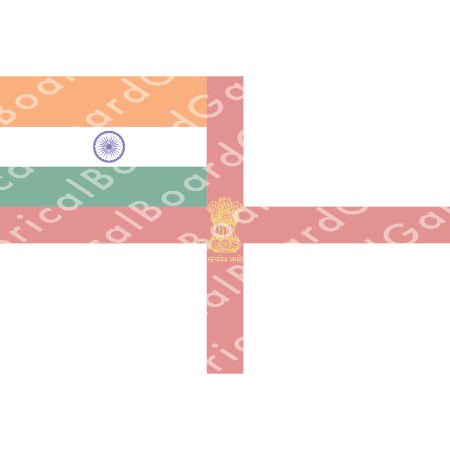 HBG India Naval Ensign Flag (2014-P) Build Plate Flag