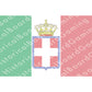 HBG Italian Co-Belligerent Army (1943-1945) Build Plate Flag