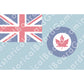 HBG Canada Air Force Ensign (1941-68) Build Plate Flag