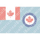 HBG Canada Air Force Ensign (1968-P) Build Plate Flag
