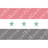 Iraq Flag (1963-91) Build Plate Flag