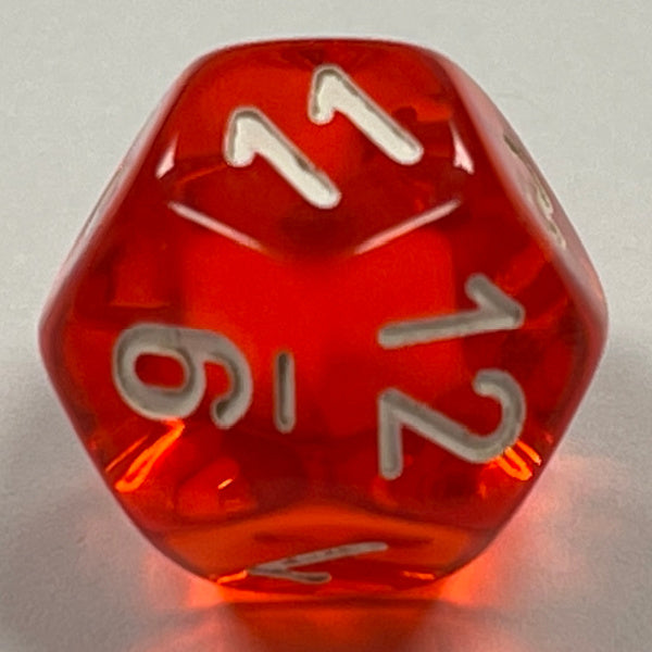D12 (16mm) Die-Orange Translucent (x5)