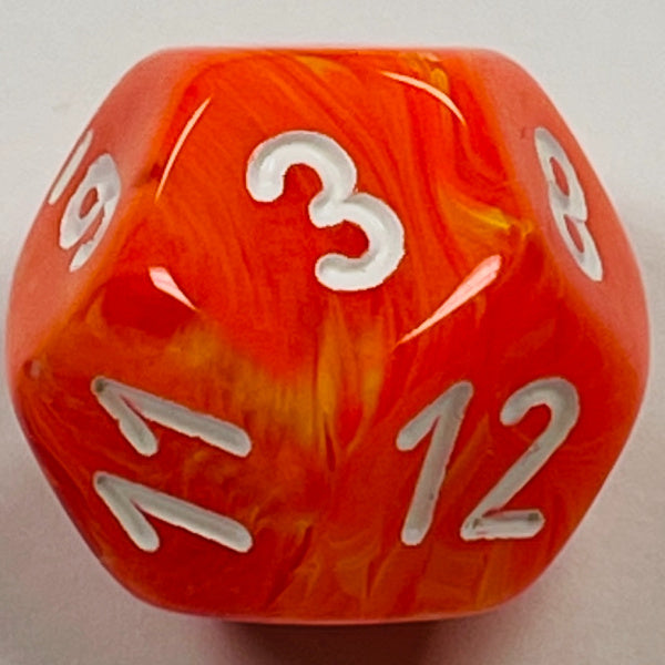 D12 (16mm) Solar/White Die-Vortex (x 5)